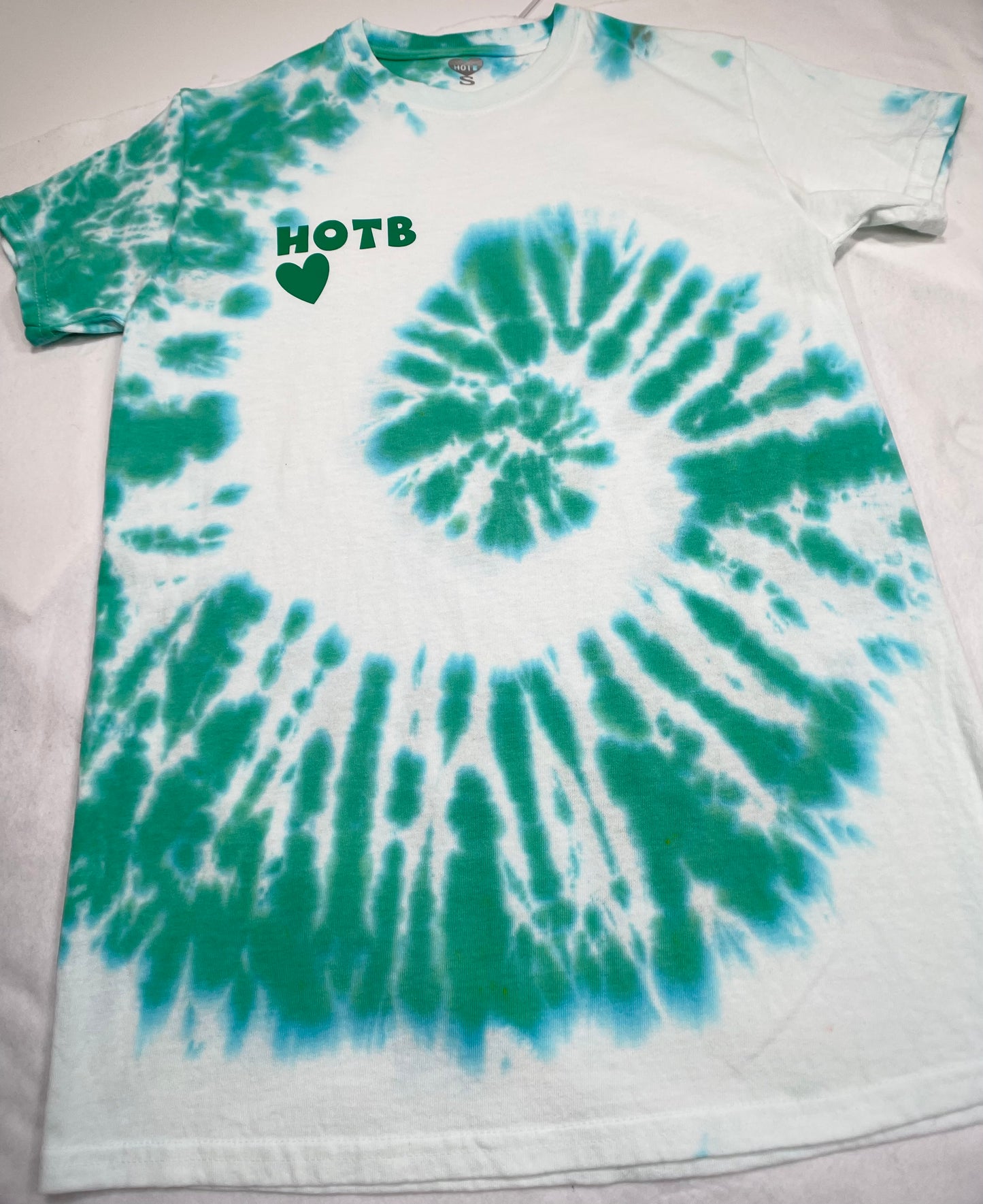 ‘HOTB’ Tie Dye Tee- Green/White